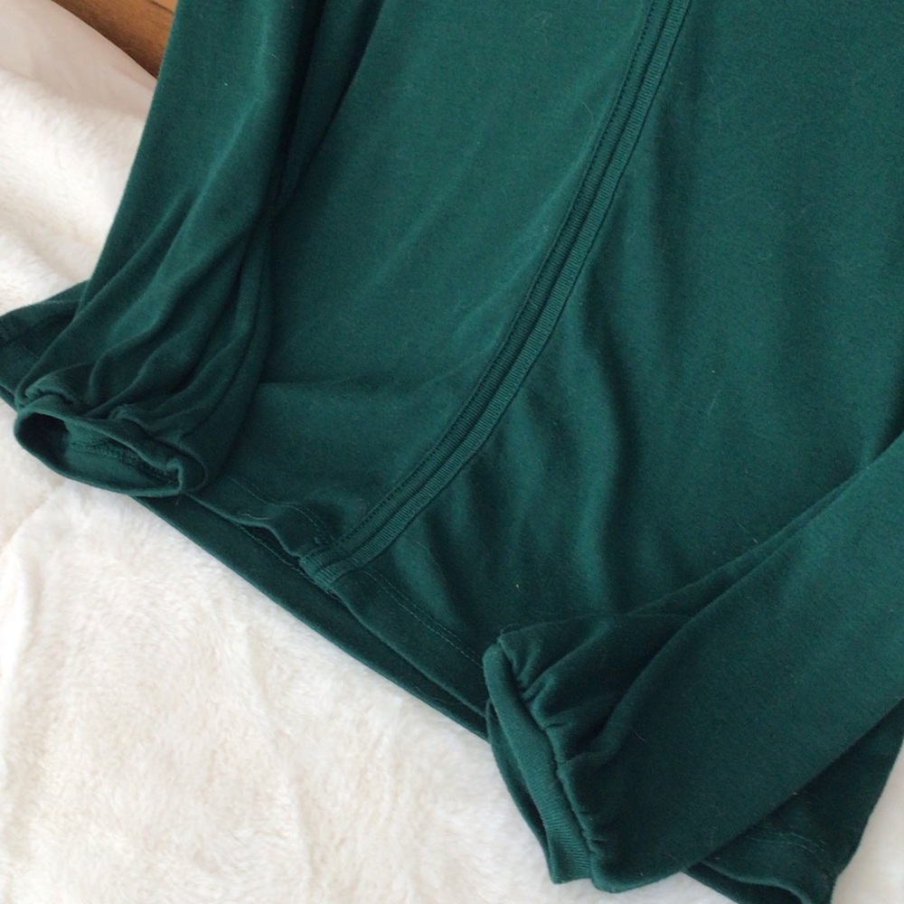 J.Crew Deep Emerald Green V-Neck Blouse XS - Picture 5 of 14